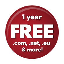 1 year free .com, .net, .eu and more domain names 1 year free .com, .net, .eu and more domain names