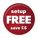 Free setup on web hosting. Save £5.