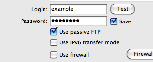 Advanced FTP options in Dreamweaver OSX