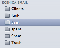 Selecting a IMAP folder in Apple Mail