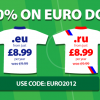 Save 10% on Euro Domains Name Registrations and Transfers - Use voucher code EURO2012