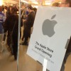 Apple Store Leeds sign in shop window