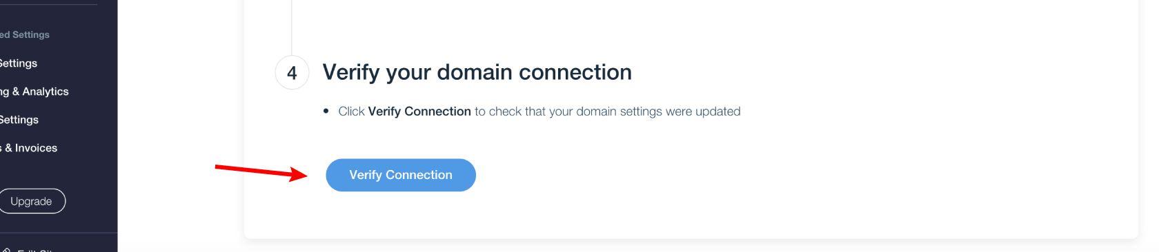 Verify Domain Connection